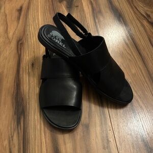 Sorel Black Sandals